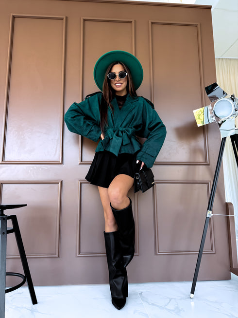 "EMERALD GREEN SPRITZ" - замшевая куртка
